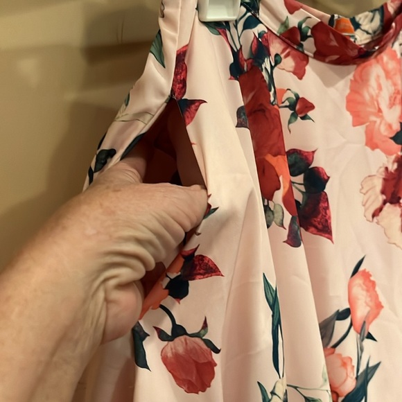 Modcloth fully lined pink with florals  A line skirt size medium, with pockets - Picture 7 of 8